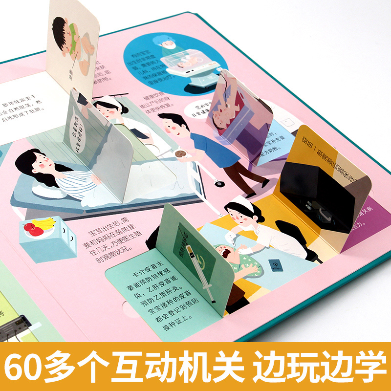[我们的中国]3D立体书(正版) [正版]医院立体书儿童3d立体翻翻书精装绘本揭秘系列医院科普书3-6-8岁情境体验互动