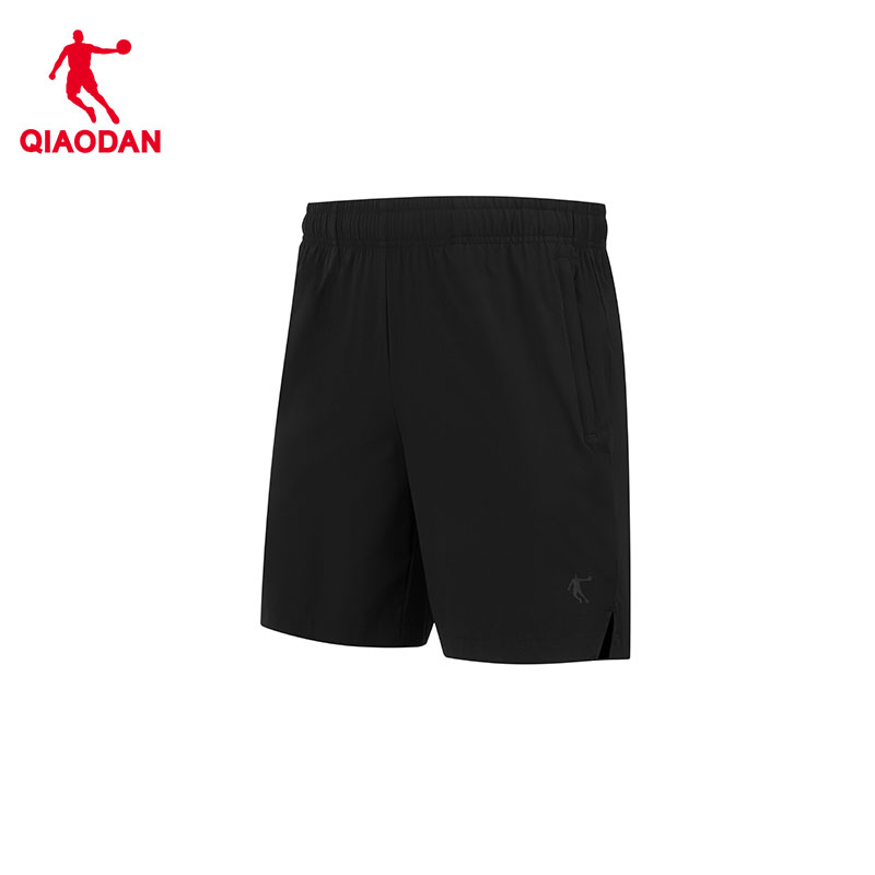乔丹 男款梭织短裤速干透气运动裤KNK33251148S黑色高清大图