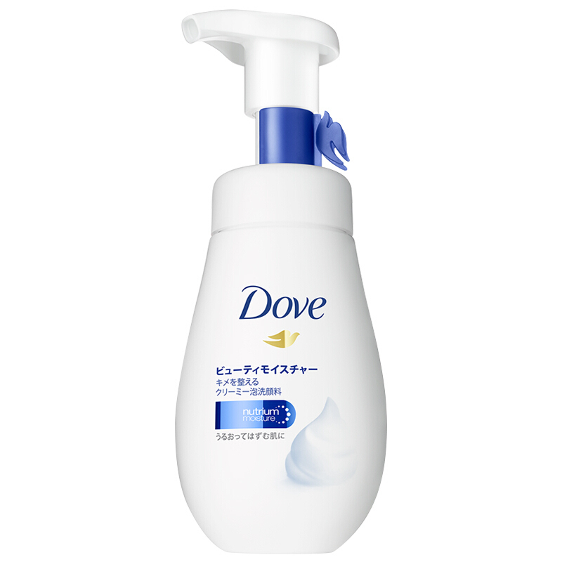 多芬 DOVE 洗面奶 润泽水嫩 慕斯泡泡 160ml （日本原装进口 氨基酸洁面乳 深层清洁 亮采柔肤）