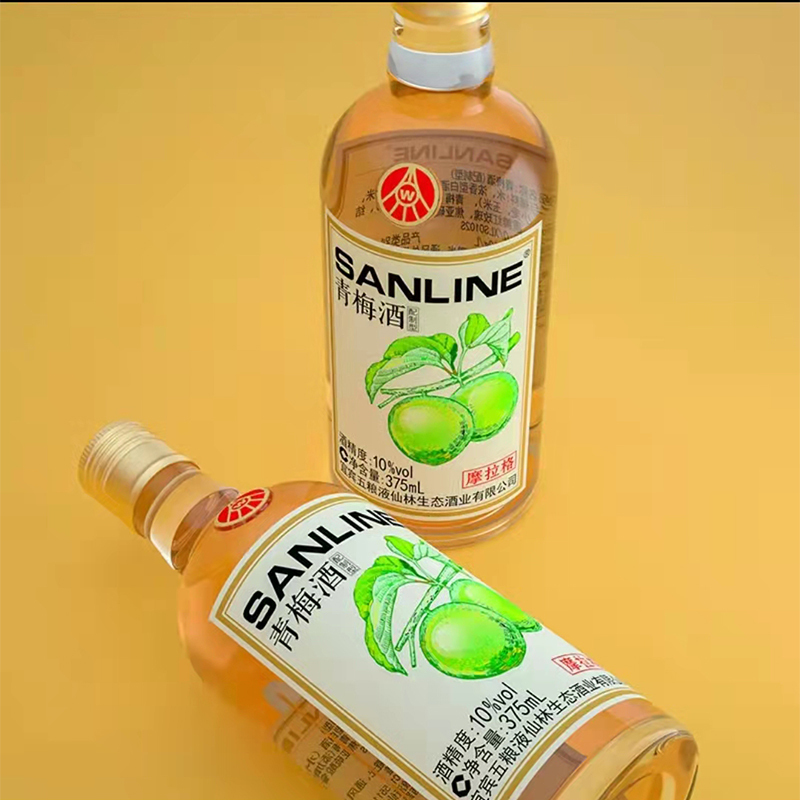 买1送1同款宜宾五粮液青梅酒摩拉格果酒低度微醺女士酒10度375ml