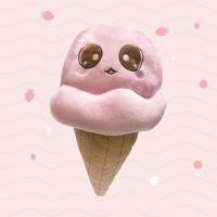 美帮汇抱枕靠枕家居摆饰猫抓雪糕形状新年礼办公室午睡靠枕