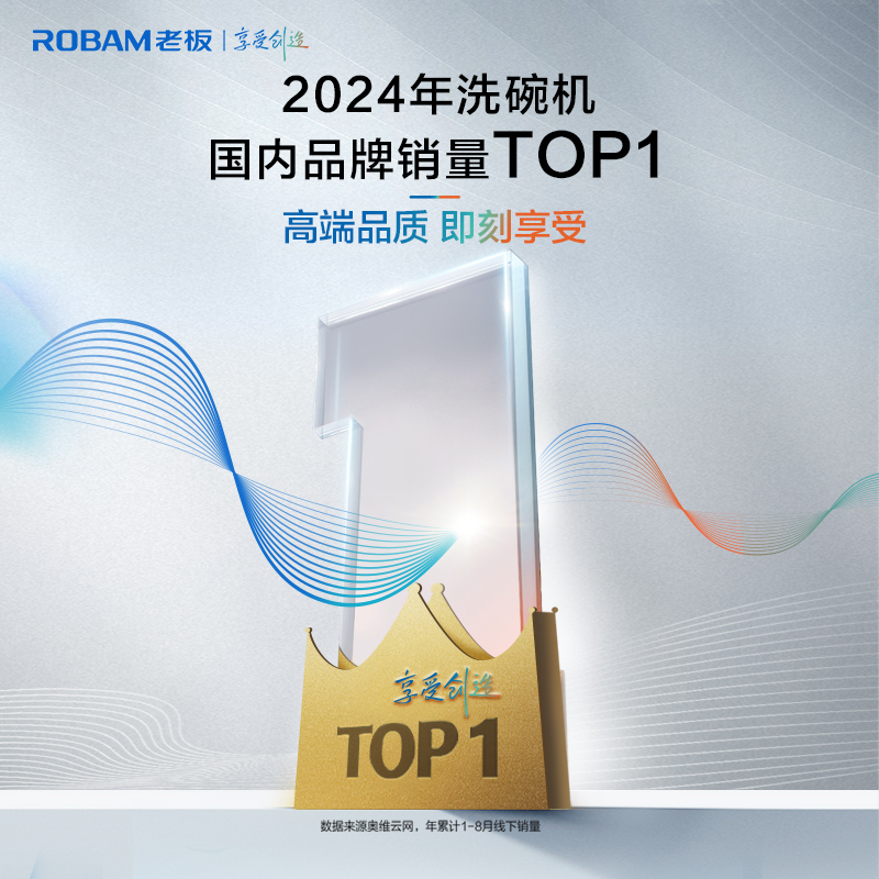 老板ROBAM[0菌认证]星辰W60B01A 灶下可装106升嵌入式洗碗机 家用全自动热风烘干涡轮强排除渣一级水效高清大图