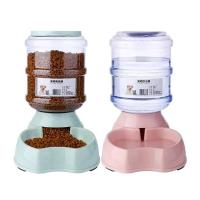 狗狗大型犬饮食给水纳丽雅宠物自动喂食器饮水器拉布拉多大容量猫咪大型 3.8L椭圆喂食器大理石色