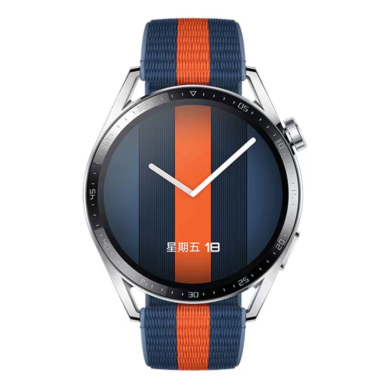 华为/HUAWEI WATCH GT3 46mm 智能手表 活力款 蓝橙编制表带 一块高清大图