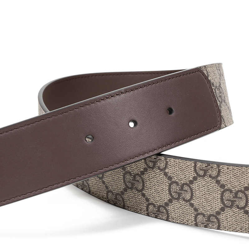gucci古驰男女通用款人造帆布配皮仿古做旧板扣式腰带皮带40059392tlt