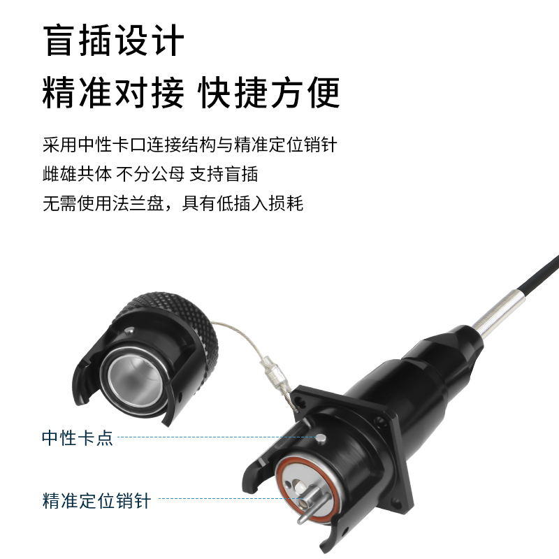 博扬 单模2芯室外TPU光缆转接线 车壁式航空接头母转LC头 防水金属航空头-LC 3米 BY-2S-YLC3M