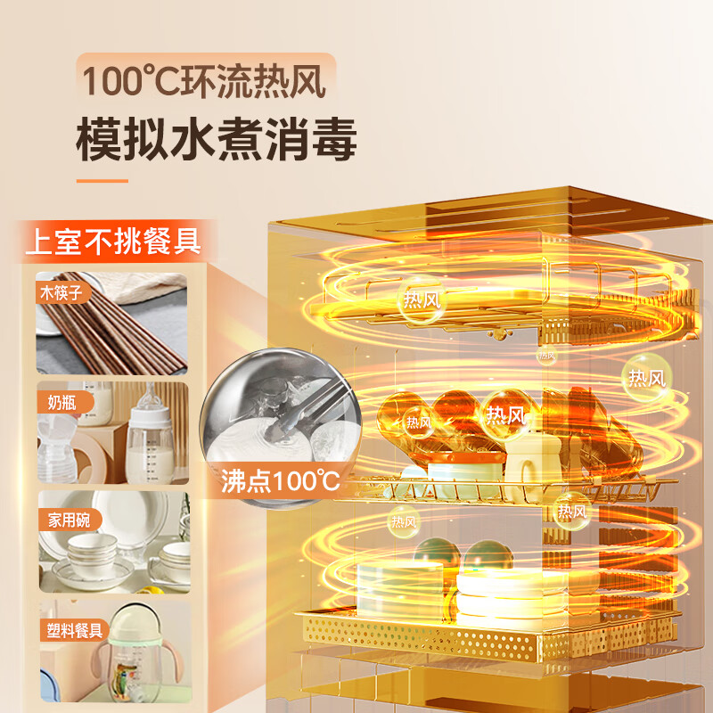 康宝(Canbo)XDZ160-LC3M消毒柜家用 不锈钢 立式 大容量母婴儿奶瓶厨房碗筷小型高温二星级热风消毒柜碗柜高清大图