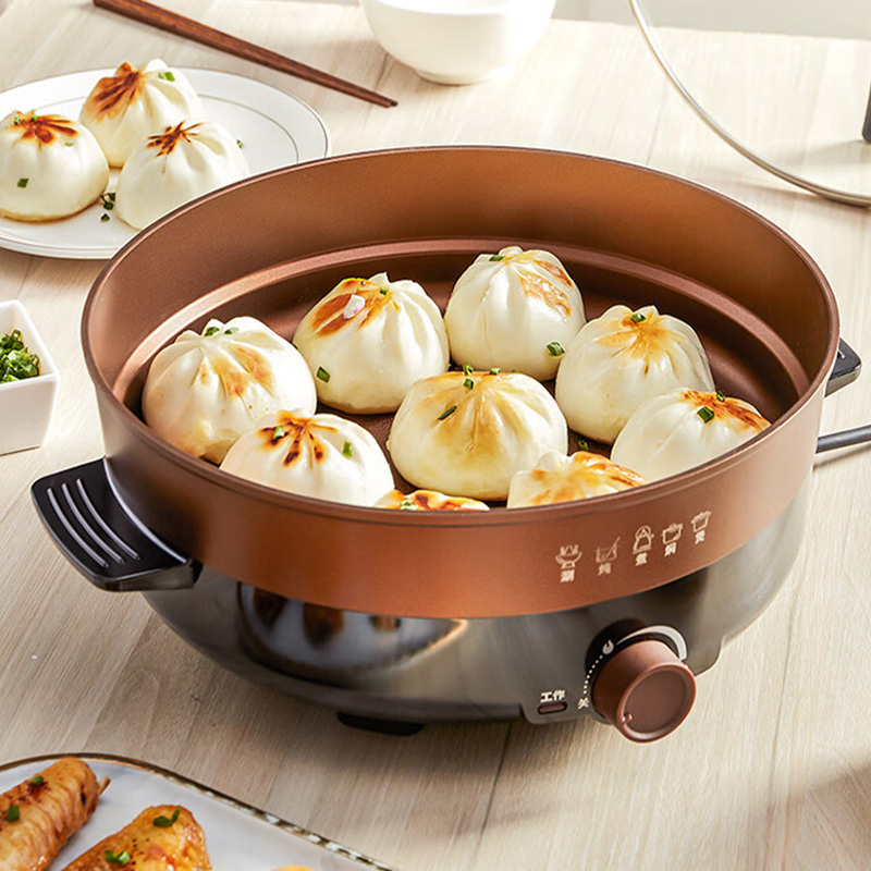 利仁电火锅4.5L大烤盘大功率自由火候均匀加热DHG-X451高清大图