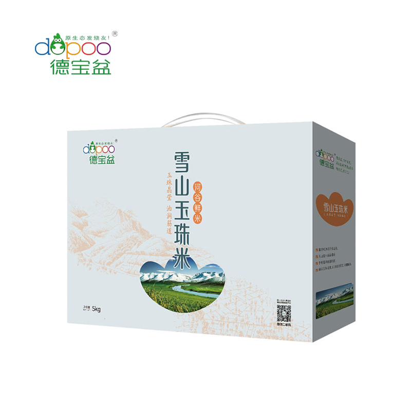德宝盆雪山玉珠米(河谷鲜米)5kg[TG]