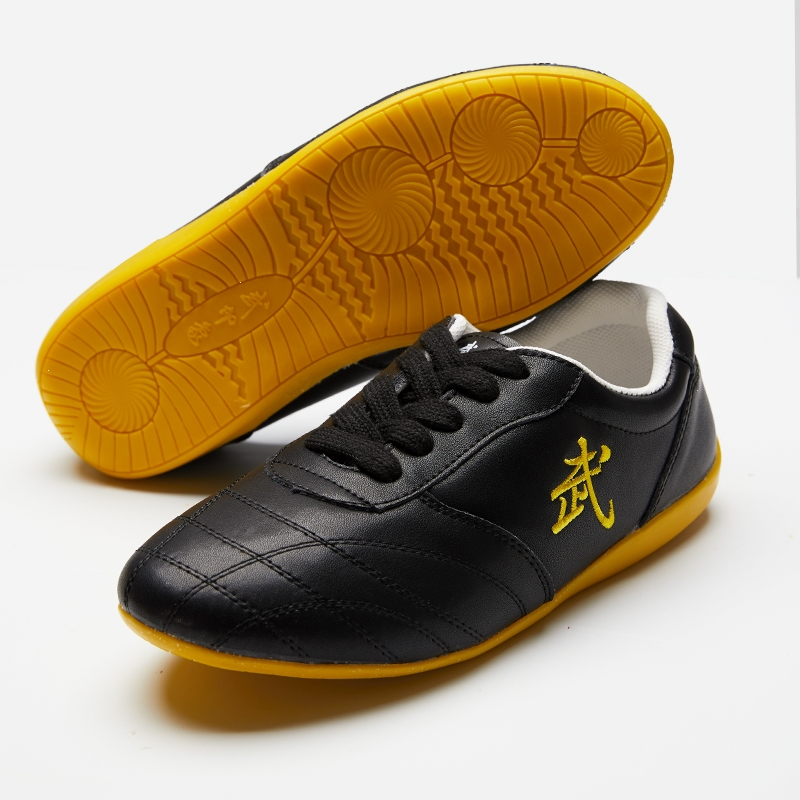 太极鞋女牛筋底牛皮武术鞋古达练功鞋男春秋晨练太极拳功夫鞋武印象