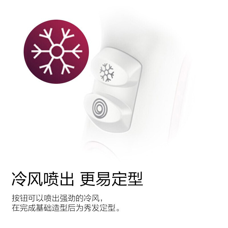 飞利浦(Philips) 电吹风机 HP8235/00 家用负离子 大功率冷热风恒温护发6档可调 配集风嘴+散风嘴
