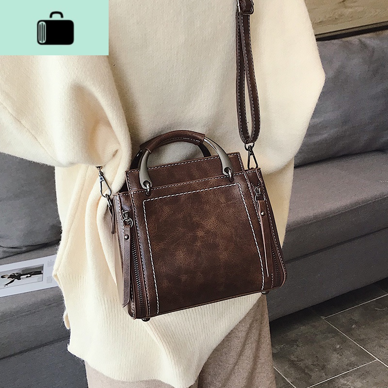 高级感手提包网红小黑包质感单肩包包女2020新款潮百搭洋气斜挎包NEWLAKE高清大图