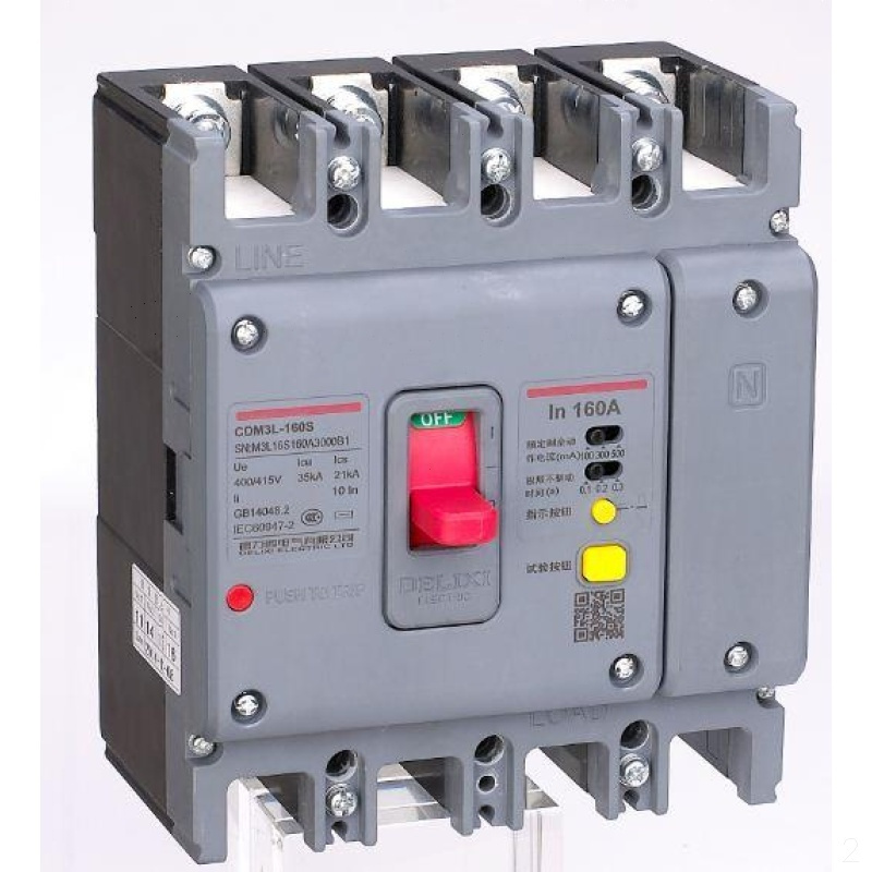 德力西 DELIXI ELECTRIC 塑壳漏电断路器 CDM3L-125S/3310 20A 1/.