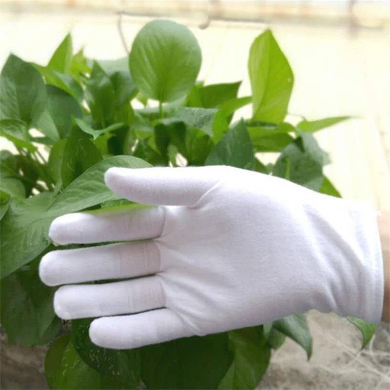 白色礼仪手套劳保白手套棉汗布12付装