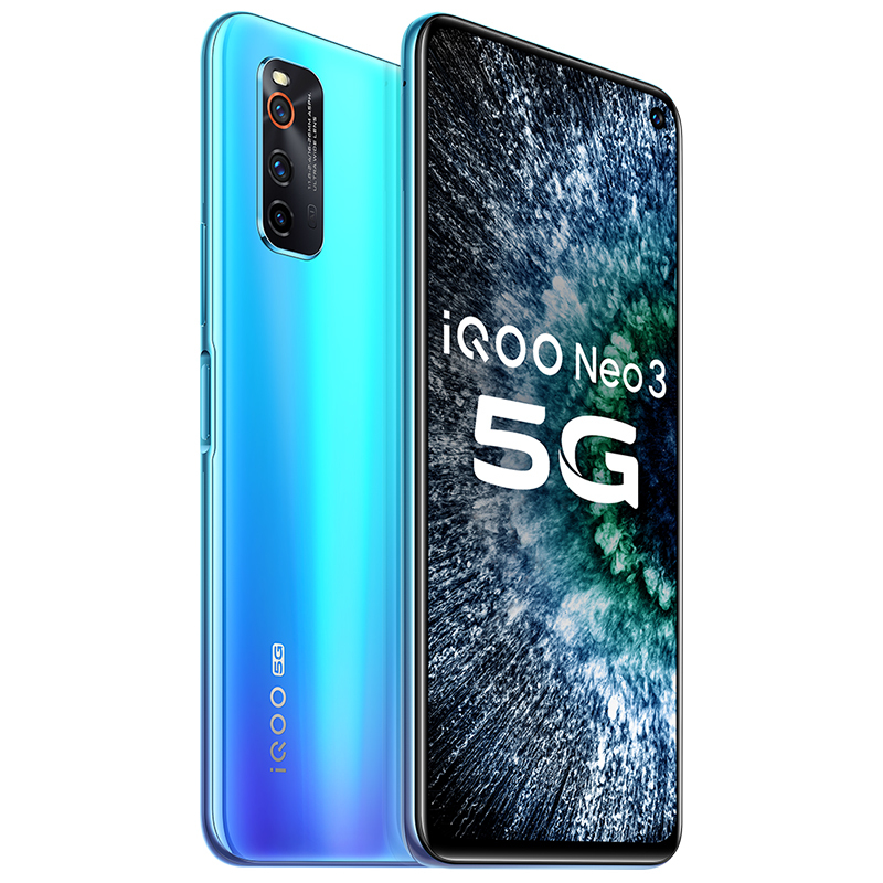 vivo iQOO Neo3 12GB+128GB 青空蓝 高通骁龙865 144Hz竞速屏 立体双扬声器 44W超快闪充 双模5G全网通手机vivo