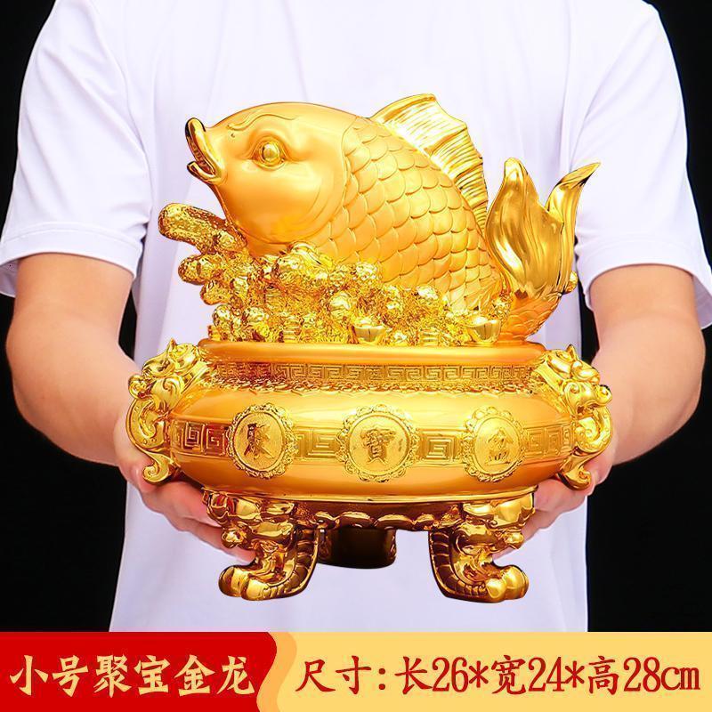 美帮汇开业礼品工艺品金龙鱼摆件店铺客厅装饰品摆设创意高清大图