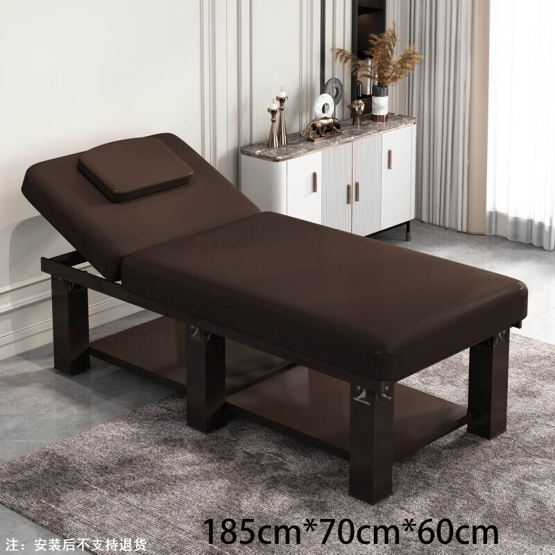 锦北专用美容床家用采耳按摩床中医推拿床理疗床185*70cm不含凳棕色高清大图