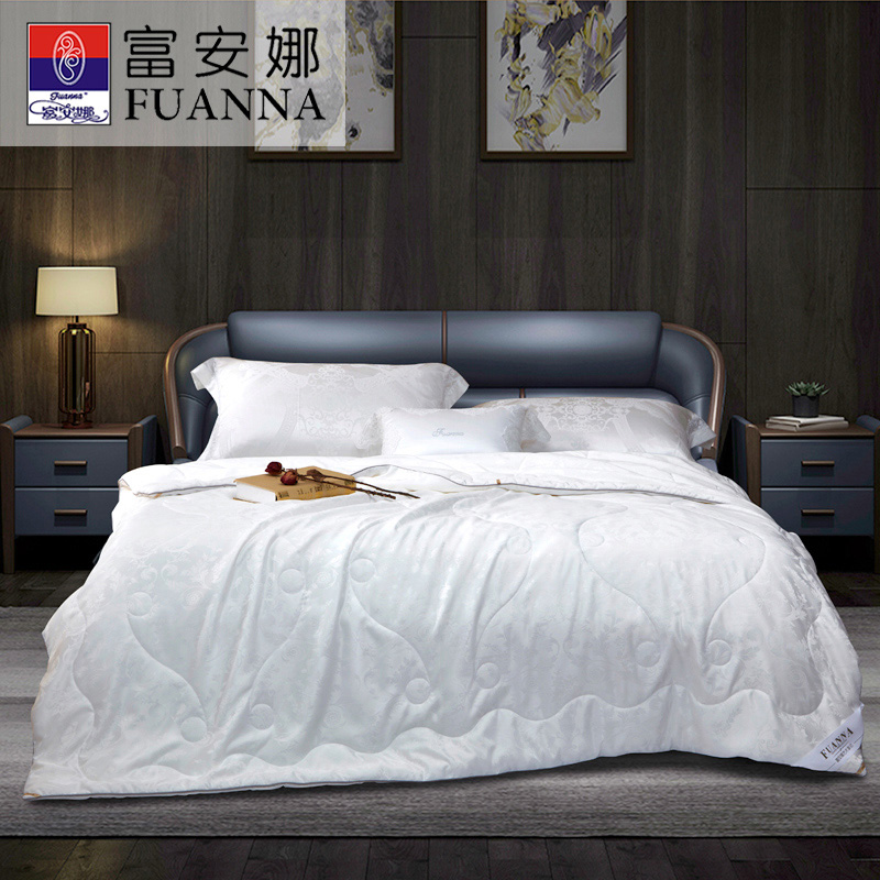 富安娜(FUANNA)锦瑟年华提花桑蚕丝夏被 203*229cm (550g)