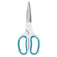 齐心(COMIX) B2736 中号舒适耐用省力剪刀 170mm 剪纸12页 （深 灰）宁选