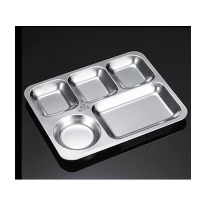 翔尔通 304不锈钢五格餐盘套装 10个/件图片