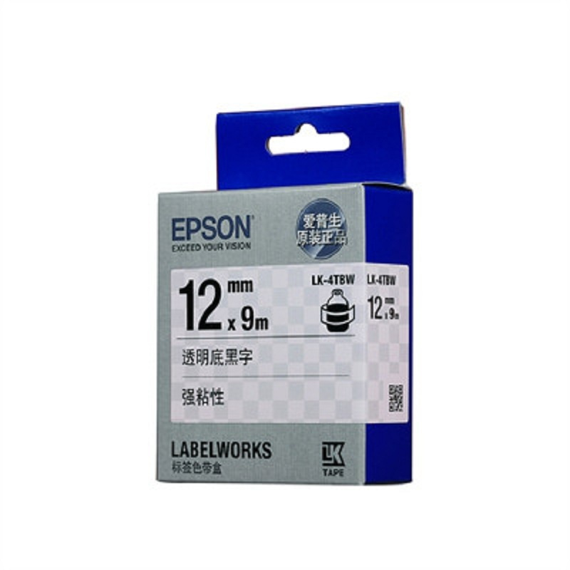 爱普生(EPSON) 透明底黑字原装色带 LK-4TBW (单位:根)