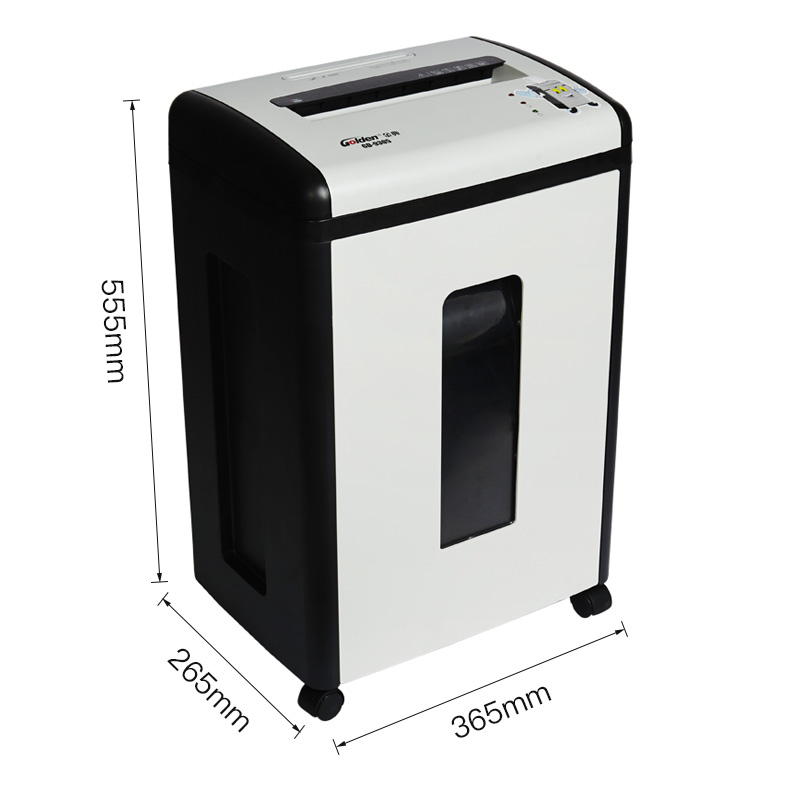 金典GD-9305碎纸机 双入口碎纸张数8张碎状2*10mm碎纸效果 4级保密 纸碎容量22L可碎光盘粉碎机 碎卡机高清大图