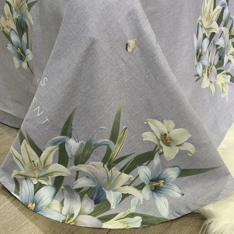 小香风四件套床单纯棉复古被套两米床上用品双人被罩200×230女高清大图