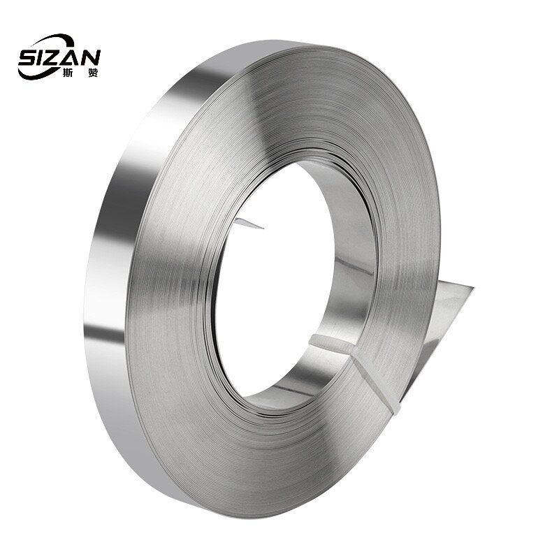 斯赞 304不锈钢盘带加厚捆扎带扣子 16*1.0mm(30米/卷)高清大图