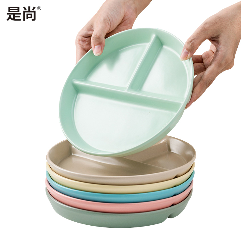 是尚 陶瓷三格盘 色釉分格盘