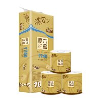 清风原木纯品金装有芯卷纸145g*12卷