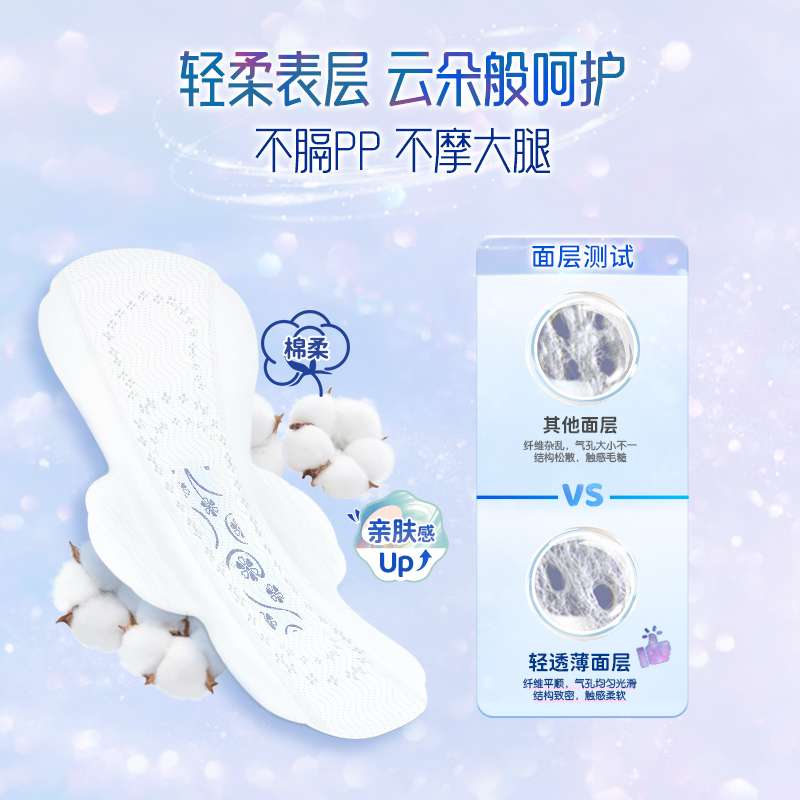 ABC卫生巾女澳洲茶树精华网感棉柔日用迷你巾163mm姨妈巾 24片