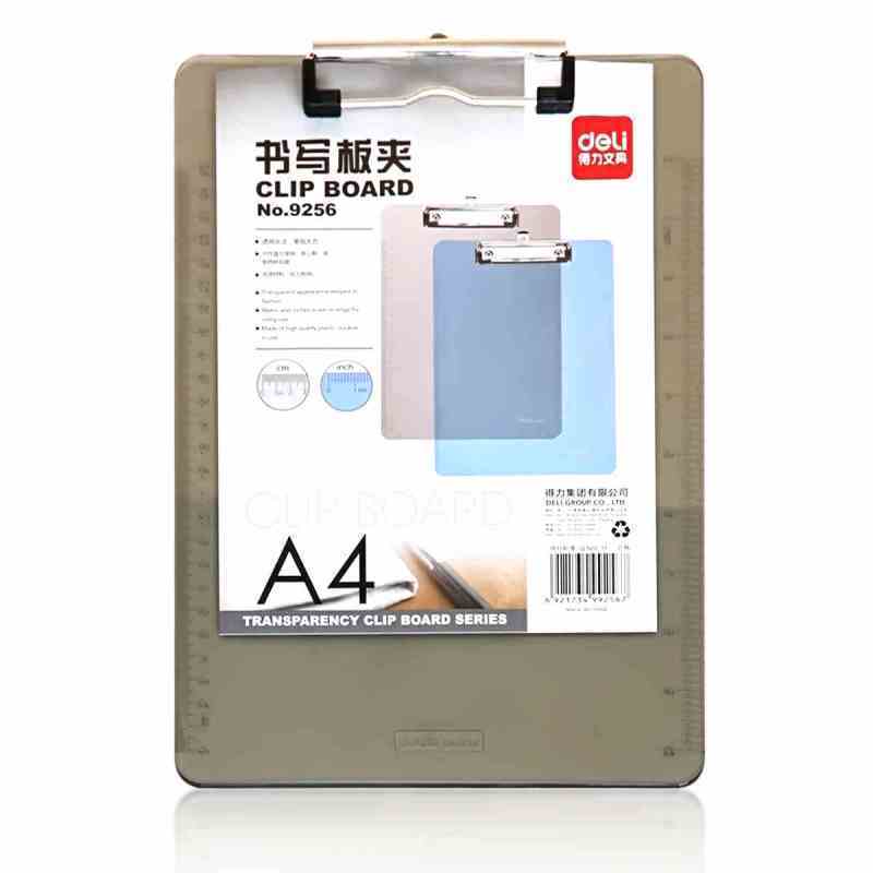 得力(deli)A4原木质感金属蝴蝶夹书写板夹文件夹 9227