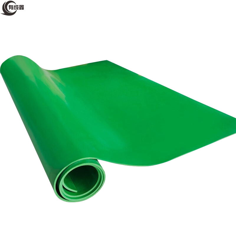 有成鑫 8mm 绿色橡胶垫 宽度1米耐磨橡胶板 卷高清大图