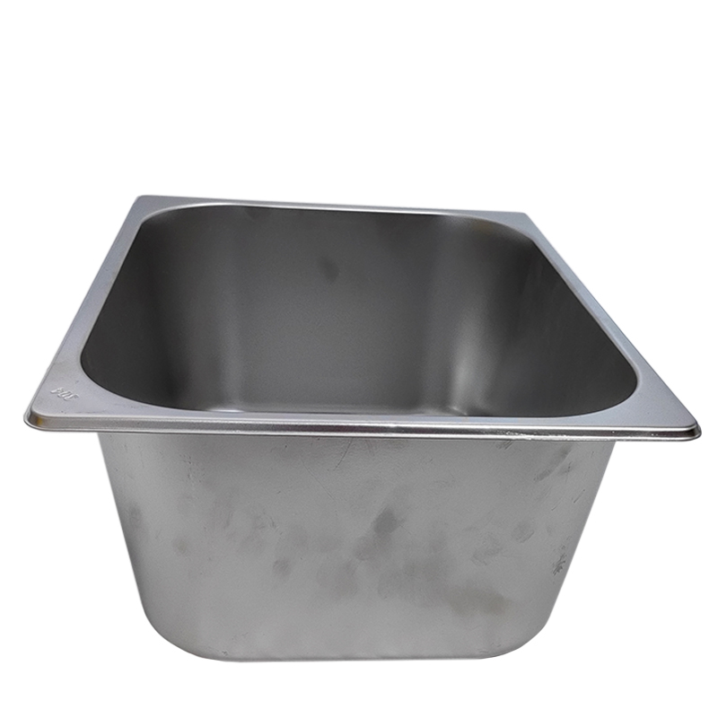 炯毅 不锈钢方盆餐盆商用份数盆1/2分餐盆打菜盆 份数盆304 325*265*150mm 个高清大图