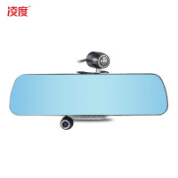 凌度(BLACKVIEW)新款行车记录仪双镜头高清夜视360全景导航测速电子狗一体机 黑色 套餐二