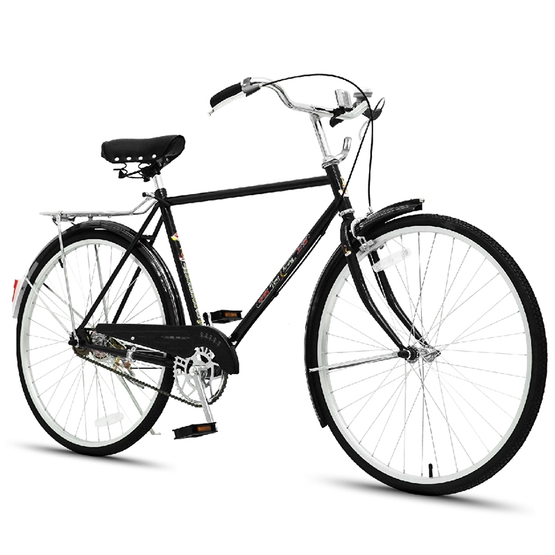 凤凰自行车怀旧老款大梁加重26寸轻便承认男女老式复古通勤单车