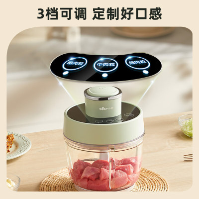 小熊(Bear)绞肉机家用 绞馅机 碎肉机 电动多功能料理搅拌打肉饺子肉馅蒜蓉机不锈钢 搅肉机QSJ-D03X1 2L