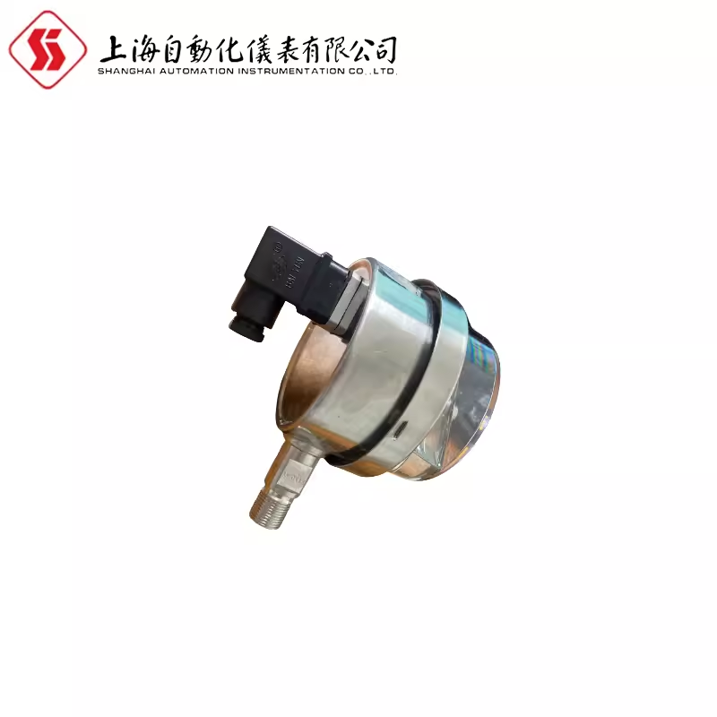 上自仪电接点压力表YXC-100 接口M20×1.5 量程0-1.0Mpa 带三色环高清大图