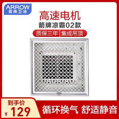 箭牌卫浴(ARROW)集成吊顶 厨房 凉风扇 卫生间 凉霸 电吹风电风扇 尊贵银AE012S1102