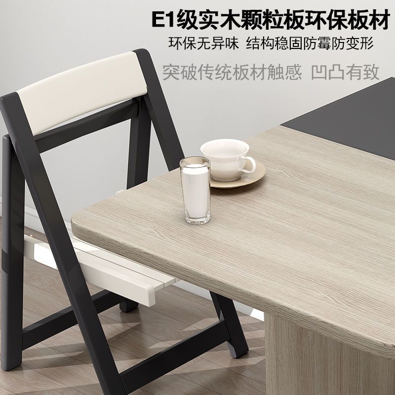 多功能折叠餐桌小户型家用简约现代折叠伸缩桌椅组合8人吃饭桌子