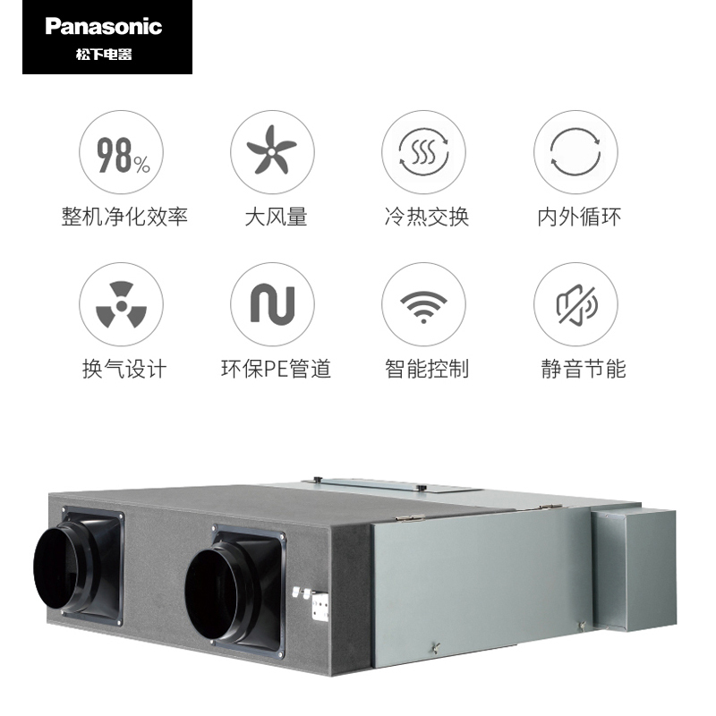 松下(Panasonic)中央新风系统家用全屋净化新风机系统(PM2.5版)FY-25ZDP1C