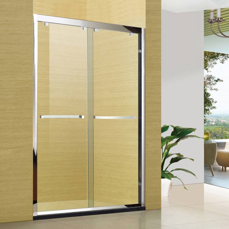 定做定制304不锈钢淋浴房整体移门沐浴房一字形隔断浴室玻璃推拉门双