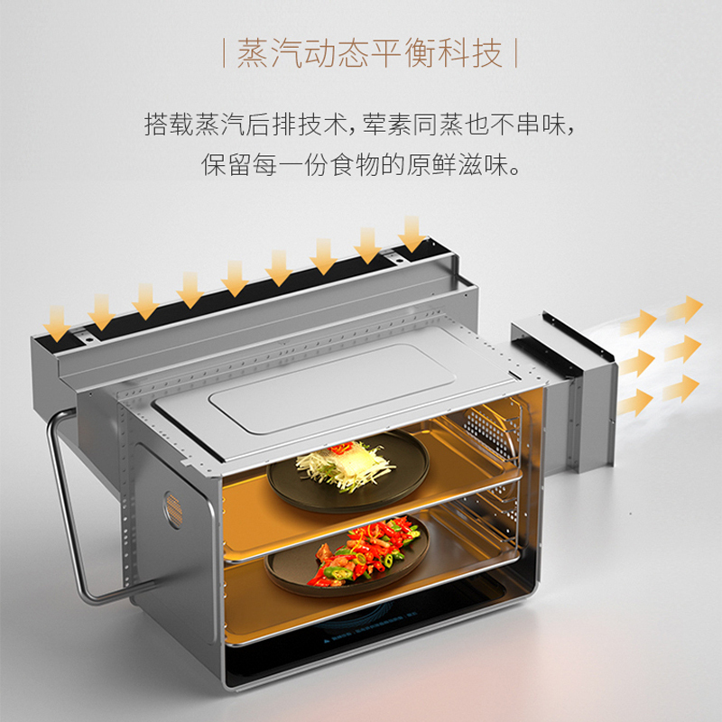 CASDON凯度JJZT-IK6021MB-XM集成灶微蒸烤箱一体机侧吸下排式抽油烟机燃气灶5.0千瓦大火星级液化气接口