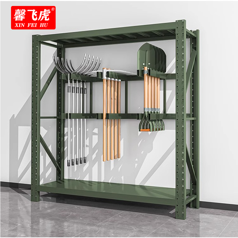 馨飞虎铁锹架铁镐架工具货架防汛物资架2000*600*2000mm/组高清大图