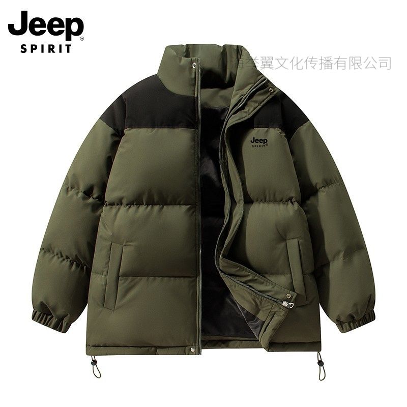 JEEP SPIRIT棉服男士新款冬季加厚宽松面包服女立领棉衣潮牌情侣冬装高清大图