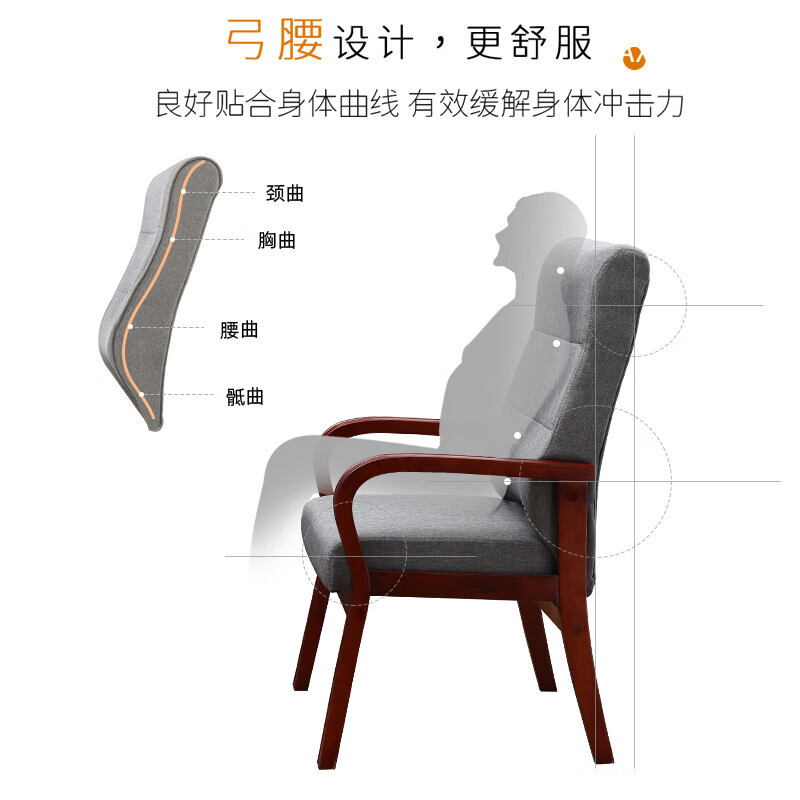 晋舰电脑椅会议椅皮革办公椅人体工学椅职员椅老板椅016棕色仿皮高清大图