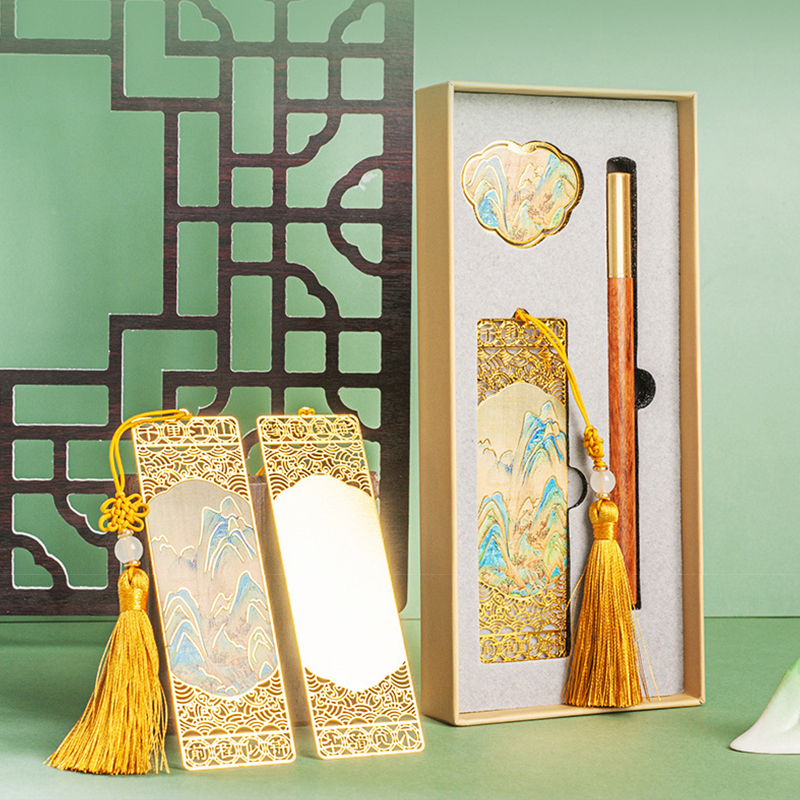 拓栢 古风文创金属书签礼品套装 BW-36C 盒高清大图