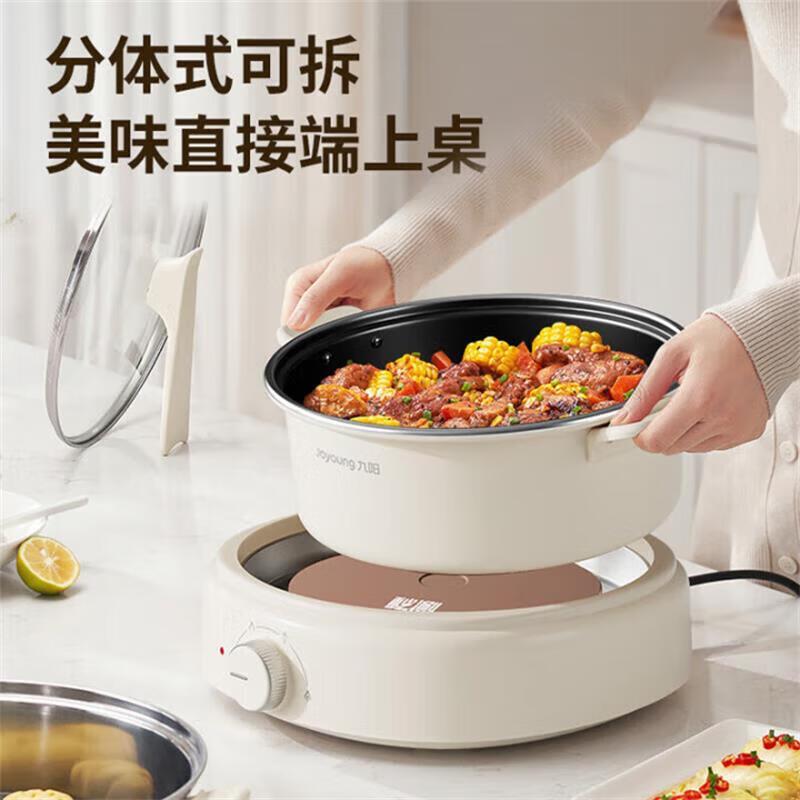 九阳(Joyoung) HG60-G565 家用电火锅 6L大容量 三挡旋钮一体多功能锅电热锅电煮锅高清大图