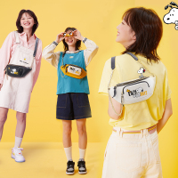 爱华仕史努比包包2021新款少女小腰包潮ins百搭胸前包斜挎包胸包