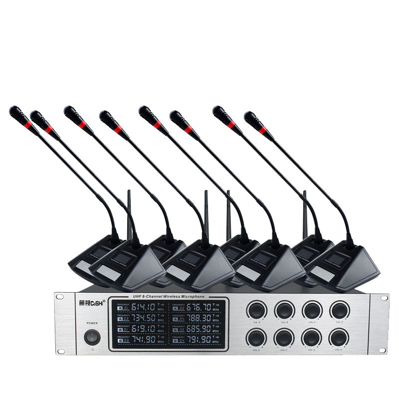 册视会议设备固U一拖八配会议鹅颈式话筒GU-880 CSWL台